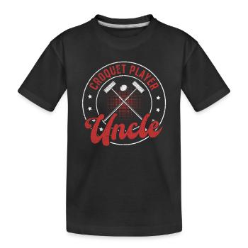 Croquet Game Croquet Uncle - Croquet Player Uncle - Kids' Premium Organic T-Shirt - black - Front
