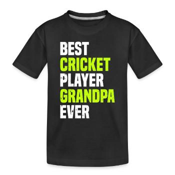 Best Cricket Player Grandpa Ever - Grandpa Cricket - Kinder Premium Bio T-Shirt - Schwarz - Vorne
