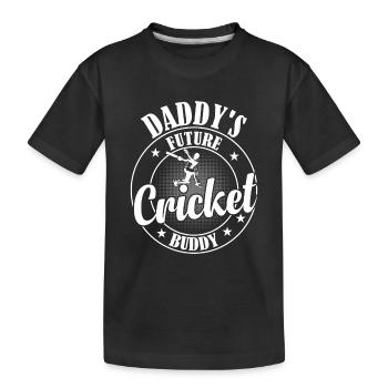 Daddy’s Future Cricket Buddy - Joueur de cricket - T-shirt bio Premium Enfant - noir - Devant