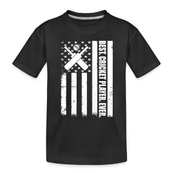 Best Cricket Player Ever - Cricketing Cricket US F - Kinder Premium Bio T-Shirt - Schwarz - Vorne