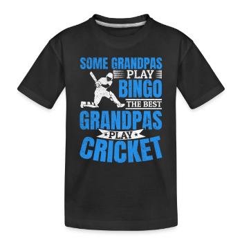 Certains grands-pères jouent au bingo, les meilleurs grands-pères jouent à Cr - T-shirt bio Premium Enfant - noir - Devant