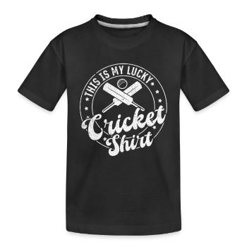 This is my lucky Cricket Shirt Cricket Game Cricke - Kids' Premium Organic T-Shirt - black - Front
