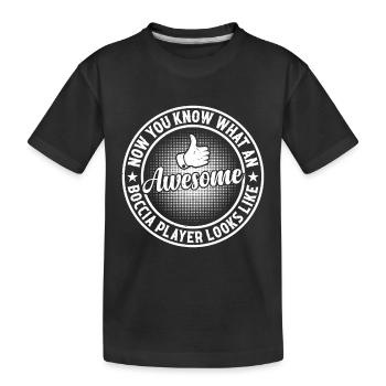 Joueur de pétanque Joueur de Boccia - Awesome Boccia P - T-shirt bio Premium Enfant - noir - Devant
