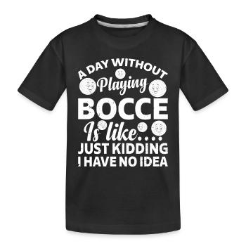 Une journée sans jouer à la pétanque, c’est comme... Juste Kiddi - T-shirt bio Premium Enfant - noir - Devant