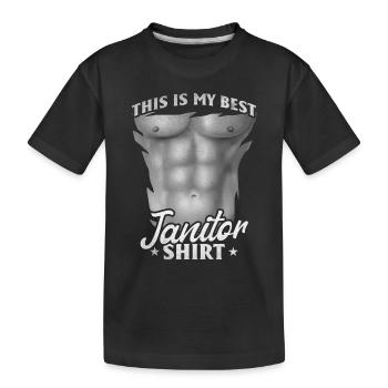C’est ma meilleure chemise de concierge - concierge drôle - T-shirt bio Premium Enfant - noir - Devant