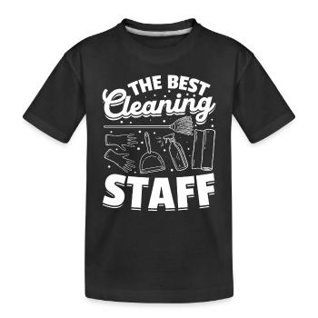 Le meilleur personnel de nettoyage - House Cleaner Housekeepe - T-shirt bio Premium Enfant - noir - Devant