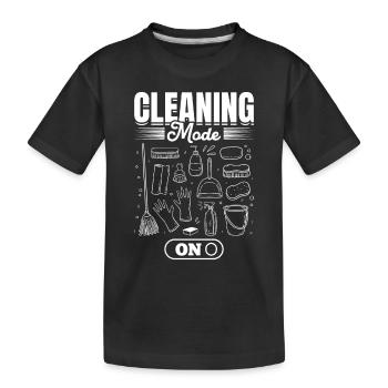 Femme de ménage Concierge - Mode de nettoyage activé - T-shirt bio Premium Enfant - noir - Devant