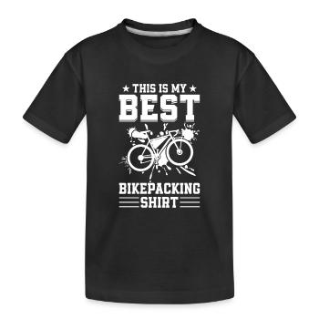 This Is My Best Bikepacking Shirt Bikepacker Grave - Kids' Premium Organic T-Shirt - black - Front