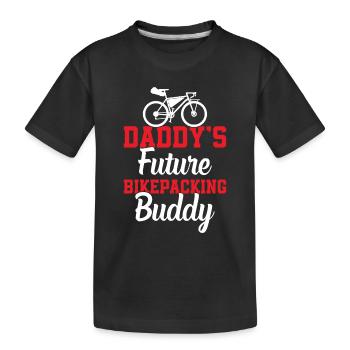 Daddy's Future Bikepacking Buddy - Bikepacking Death - Kids' Premium Organic T-Shirt - black - Front