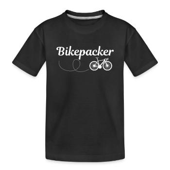 Gravel Bike Bikepacker Gravel Bicycle Bikepacking - Kids' Premium Organic T-Shirt - black - Front