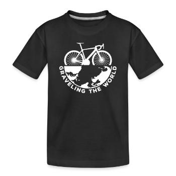 Graveling The World - Bikepacking Quotes Bikepacke - Kids' Premium Organic T-Shirt - black - Front