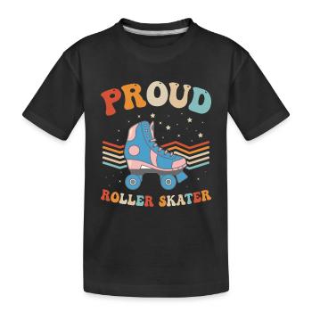 Roller Skates Roller Skating - Proud Roller Skater - Kinder Premium Bio T-Shirt - Schwarz - Vorne
