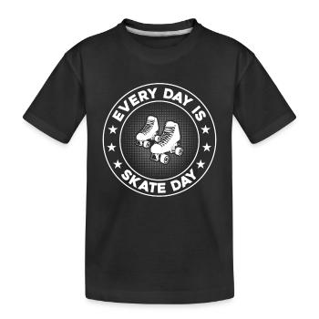 Every Day Is Skate Day - Roller Skating Roller Ska - Kinder Premium Bio T-Shirt - Schwarz - Vorne