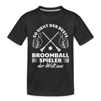 Meilleur joueur de ballon-balai - T-shirt bio Premium Enfant - noir - Devant