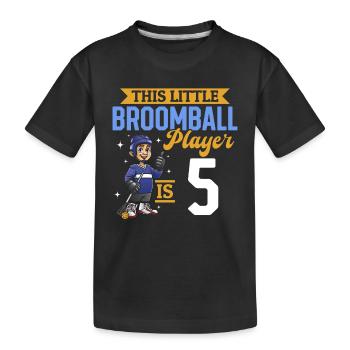 Joueur de ballon-balai enfants 5e anniversaire ballon-balai - T-shirt bio Premium Enfant - noir - Devant