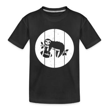 Football américain paresseux Joueur de football paresseux - T-shirt bio Premium Enfant - noir - Devant