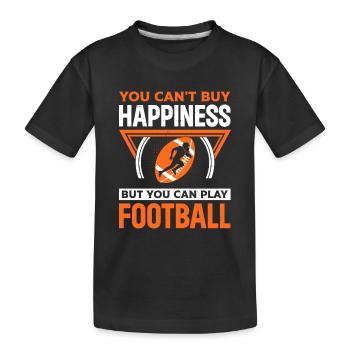 Quand je joue au football, je suis heureux - Football américain - T-shirt bio Premium Enfant - noir - Devant