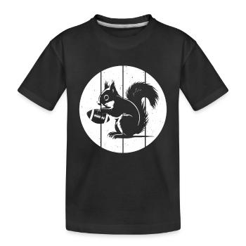 Écureuil de football américain Joueur de football Squirre - T-shirt bio Premium Enfant - noir - Devant
