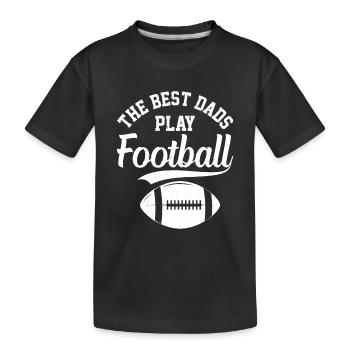Papa joueur de football américain - Les meilleurs papas pla - T-shirt bio Premium Enfant - noir - Devant