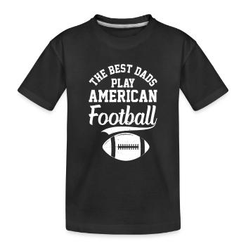 Football Daddy - Les meilleurs papas jouent au football américain - T-shirt bio Premium Enfant - noir - Devant
