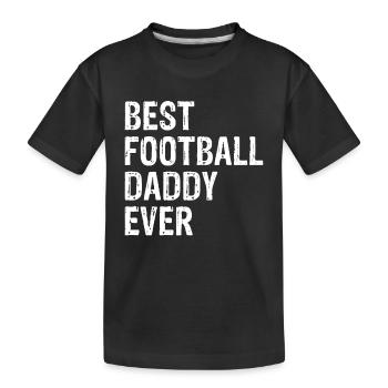 Papa de football américain - Meilleur papa de football de tous les temps - T-shirt bio Premium Enfant - noir - Devant