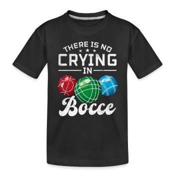 Il n’y a pas de pleurs à la pétanque - Joueur de boccia - T-shirt bio Premium Enfant - noir - Devant