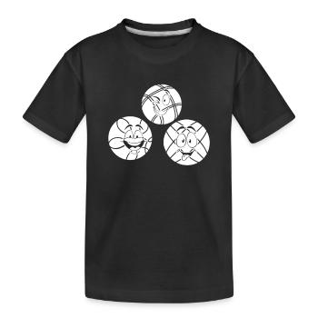 Bocce Ball Player Funny Boccia balls - Funny Bocce - Kids' Premium Organic T-Shirt - black - Front