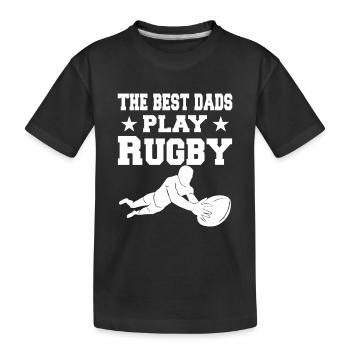 Rugby Game Rugby Daddy - The best dads play Rugby - Kids' Premium Organic T-Shirt - black - Front
