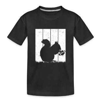 Rugby Player Squirrel Rugby Squirrel Rugby Squirre - Kinder Premium Bio T-Shirt - Schwarz - Vorne