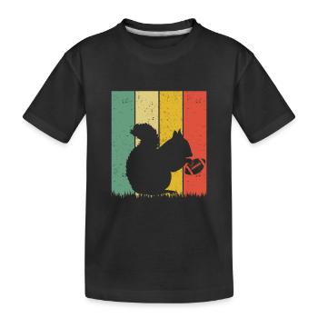 Rugby Squirrel Rugby Squirrel Rugby Player Squirre - Kids' Premium Organic T-Shirt - black - Front
