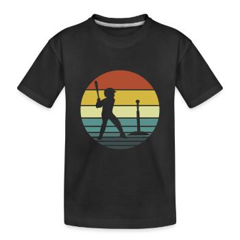 Teeball Player kids - Tee ball player kid - Kinder Premium Bio T-Shirt - Schwarz - Vorne