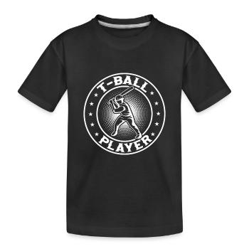 Joueur de T-ball Joueur de teeball - T-shirt bio Premium Enfant - noir - Devant