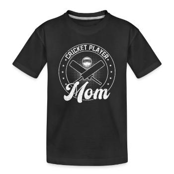 Cricket Player Mom Cricket - Kids' Premium Organic T-Shirt - black - Front