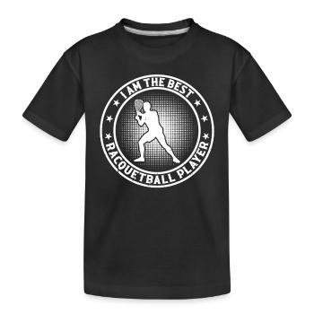 Jeu de racquetball - Je suis le meilleur joueur de racquetball - T-shirt bio Premium Enfant - noir - Devant