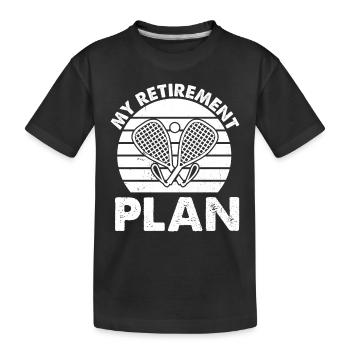 Régime de retraite pour le racquetball Racquetball à la retraite - T-shirt bio Premium Enfant - noir - Devant