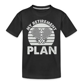Retired Racquetball Player Racquetball Retirement - Kids' Premium Organic T-Shirt - black - Front