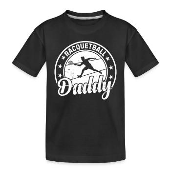 Racquetball Papa Joueur de racquetball Papa - T-shirt bio Premium Enfant - noir - Devant