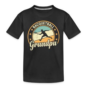 Racquetball Player Grandpa - Racquetball Grandpa - Kinder Premium Bio T-Shirt - Schwarz - Vorne