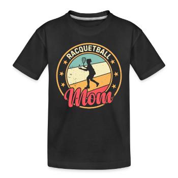 Maman joueuse de racquetball - Maman de racquetball - T-shirt bio Premium Enfant - noir - Devant