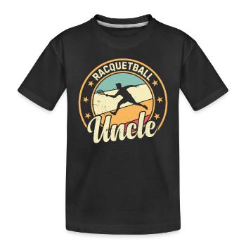 Racquetball Player Uncle - Racquetball Uncle - Kinder Premium Bio T-Shirt - Schwarz - Vorne