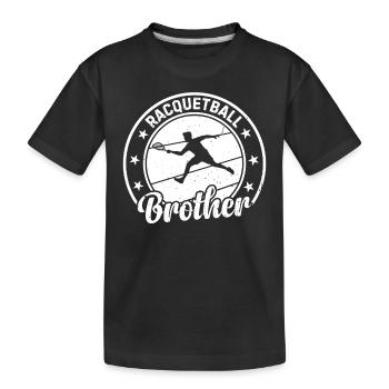 Racquetball Brother Racquetball Player Brother - Kinder Premium Bio T-Shirt - Schwarz - Vorne