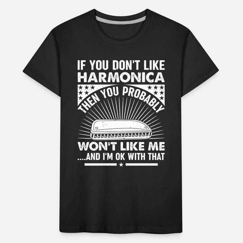 Harmonica Player Harmonica Lover Harmonica Musicia Kinder Premium Bio T-Shirt