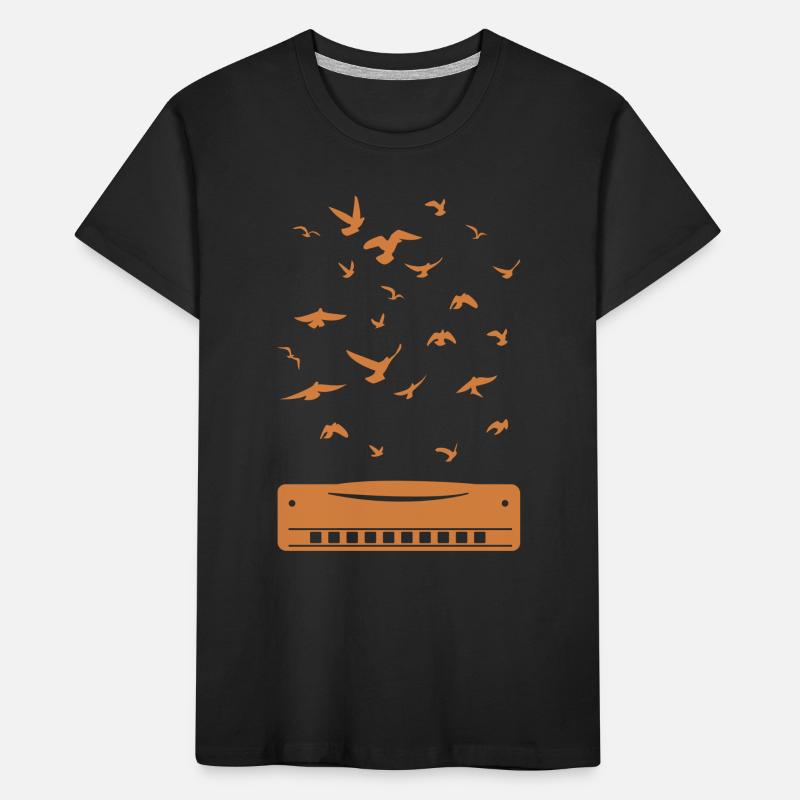 Harmonica Musician Harmonica Player Harmonica Inst Kinder Premium Bio T-Shirt