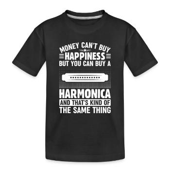 Money Can't Buy Happiness But You Can Buy A Harmon - Kids' Premium Organic T-Shirt - black - Front