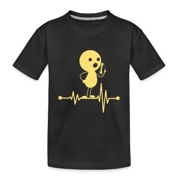 Harmonica Music Player Harmonica Heartbeat Mouth O - Kinder Premium Bio T-Shirt - Schwarz - Vorne