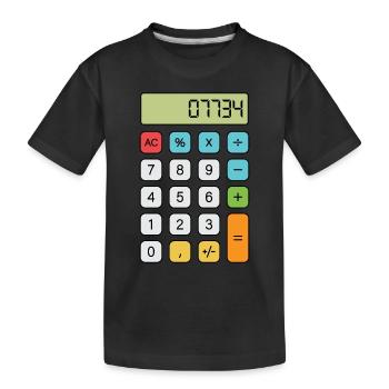Bonjour Calculatrice - T-shirt bio Premium Enfant - noir - Devant