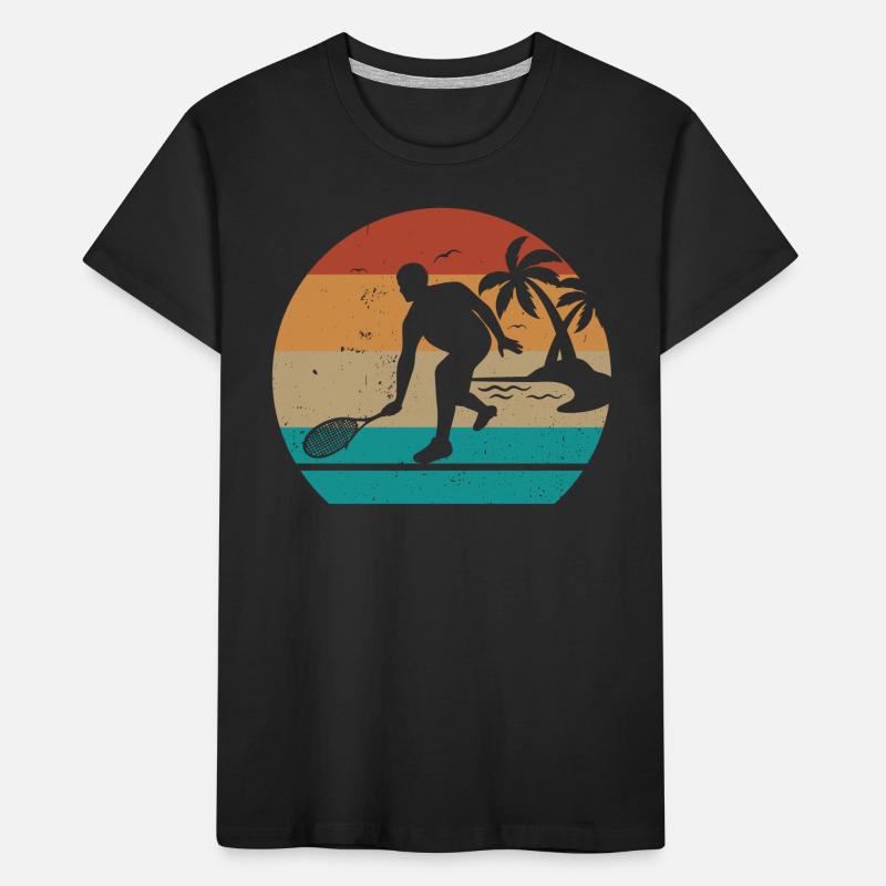 Silhouette de joueur de squash Jeu de squash Squash T-shirt bio Premium Enfant