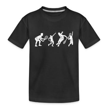 Squash player silhouettes Squash silhouettes - Kids' Premium Organic T-Shirt - black - Front