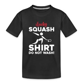 Lucky Squash Shirt Do not wash - Funny Squash Play - Kinder Premium Bio T-Shirt - Schwarz - Vorne