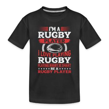 Rugby Quotes Rugby Player Quotes - Kids' Premium Organic T-Shirt - black - Front
